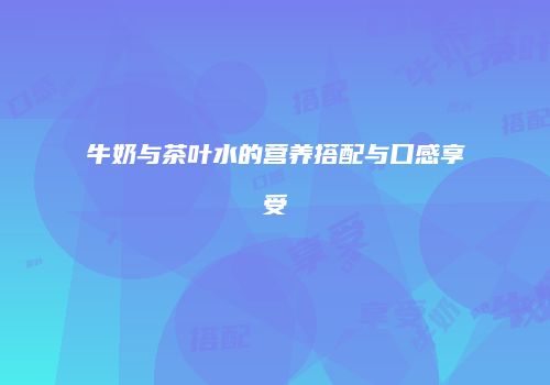 牛奶与茶叶水的营养搭配与口感享受