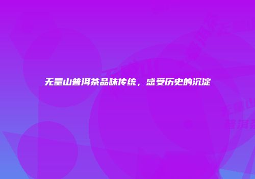 无量山普洱茶品味传统，感受历史的沉淀