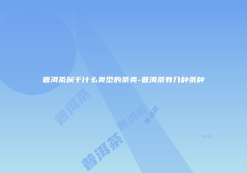 普洱茶属于什么类型的茶类-普洱茶有几种茶种