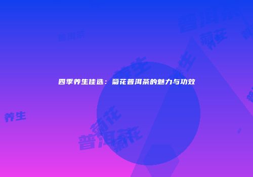 四季养生佳选：菊花普洱茶的魅力与功效