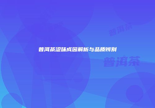 普洱茶涩味成因解析与品质辨别