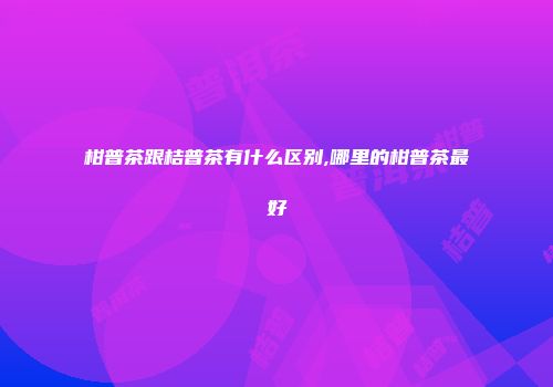 柑普茶跟桔普茶有什么区别,哪里的柑普茶最好