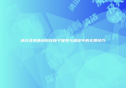 茶叶及其他材料在鞋子保养与清洁中的实用技巧