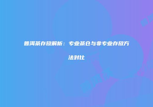 普洱茶存放解析：专业茶仓与非专业存放方法对比