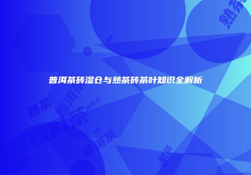 普洱茶砖湿仓与熟茶砖茶叶知识全解析