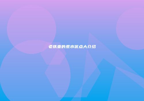 老铁壶的煮水优点大介绍