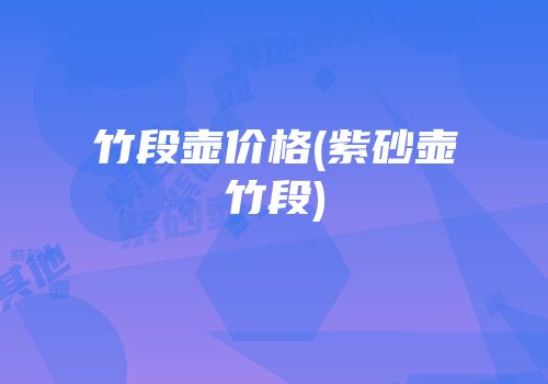 竹段壶价格(紫砂壶竹段)