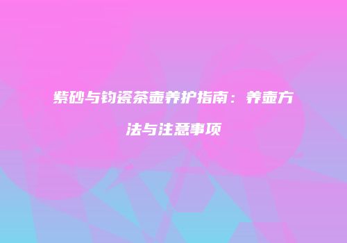 紫砂与钧瓷茶壶养护指南：养壶方法与注意事项