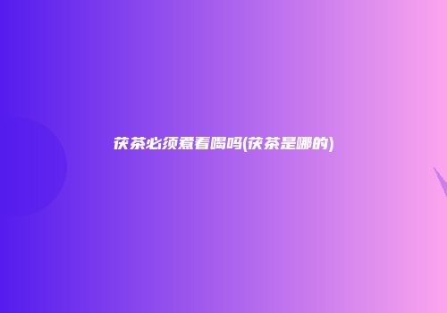 茯茶必须煮着喝吗(茯茶是哪的)