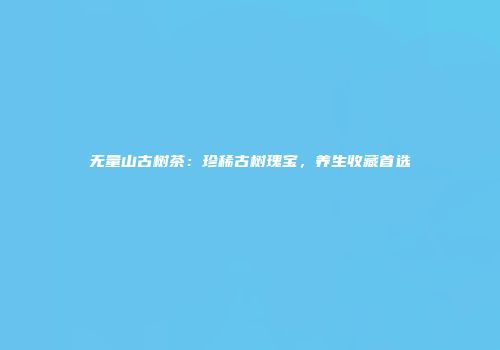 无量山古树茶：珍稀古树瑰宝，养生收藏首选