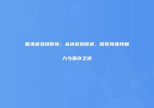 普洱茶多样形状：从饼茶到散茶，探索其独特魅力与保存之道