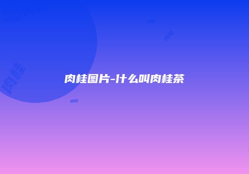 肉桂图片-什么叫肉桂茶