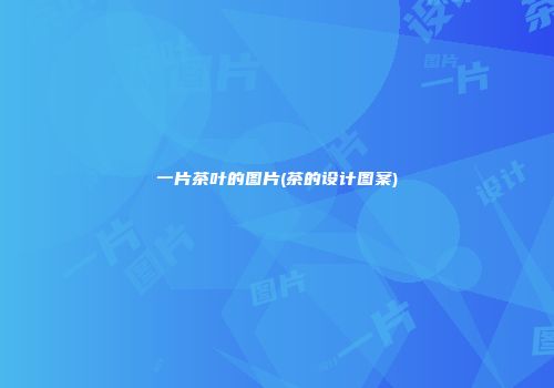 一片茶叶的图片(茶的设计图案)