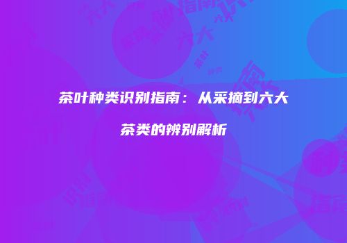 茶叶种类识别指南：从采摘到六大茶类的辨别解析