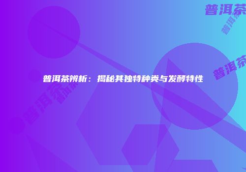 普洱茶辨析：揭秘其独特种类与发酵特性