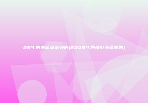 09年的生普洱茶好吗(2009年的茶叶还能喝吗)