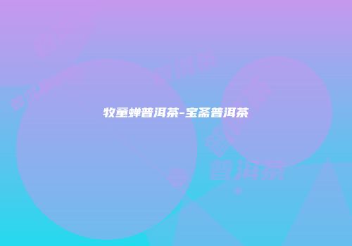 牧童蝉普洱茶-宝斋普洱茶