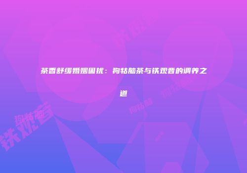 茶香舒缓婚姻困扰：狗牯脑茶与铁观音的调养之道