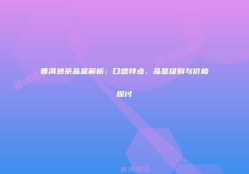 普洱熟茶品鉴解析：口感特点、品鉴级别与价格探讨