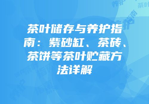 茶叶储存与养护指南：紫砂缸、茶砖、茶饼等茶叶贮藏方法详解