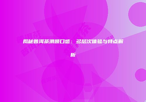 揭秘普洱茶滑顺口感：多层次体验与特点解析