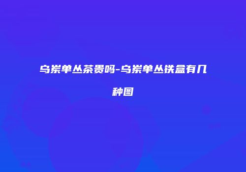 乌岽单丛茶贵吗-乌岽单丛铁盒有几种图