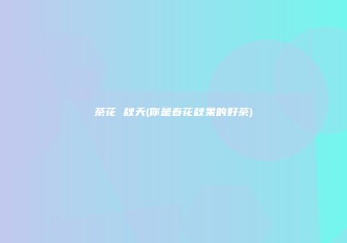茶花 秋天(你是春花秋果的好茶)