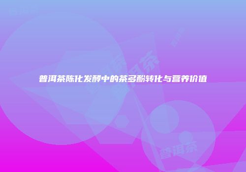 普洱茶陈化发酵中的茶多酚转化与营养价值