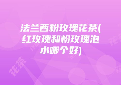 法兰西粉玫瑰花茶(红玫瑰和粉玫瑰泡水哪个好)