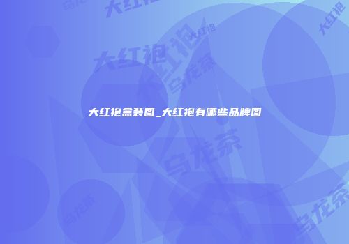 大红袍盒装图_大红袍有哪些品牌图