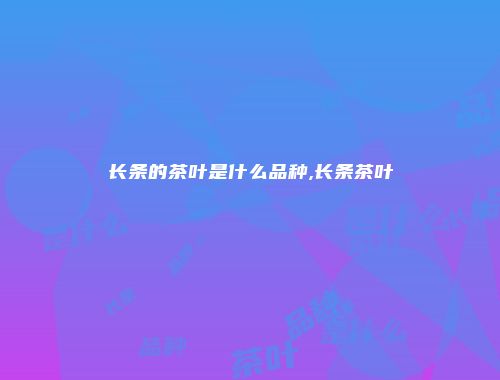 长条的茶叶是什么品种,长条茶叶