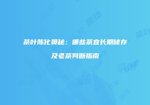 茶叶陈化奥秘：哪些茶宜长期储存及老茶判断指南