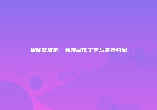 揭秘普洱茶：独特制作工艺与茶类归属