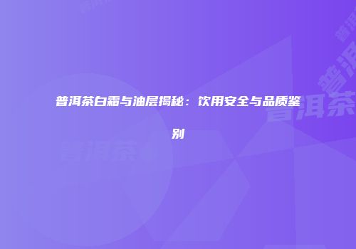 普洱茶白霜与油层揭秘：饮用安全与品质鉴别