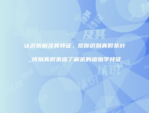 认识茶树及其特征，帮你识别真假茶叶_辨别真假茶应了解茶的植物学特征