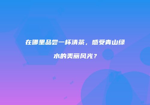 在哪里品尝一杯清茶，感受青山绿水的美丽风光？