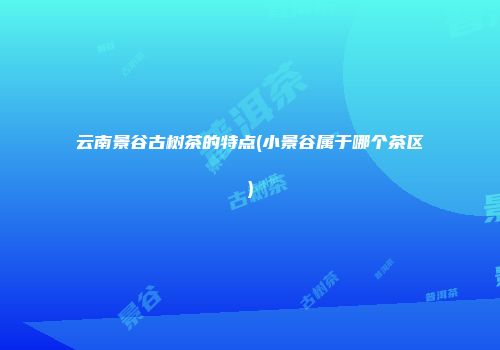 云南景谷古树茶的特点(小景谷属于哪个茶区)