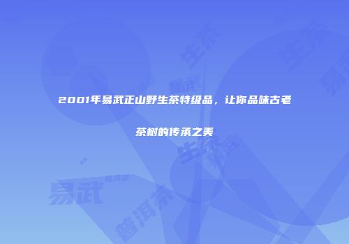 2001年易武正山野生茶特级品，让你品味古老茶树的传承之美