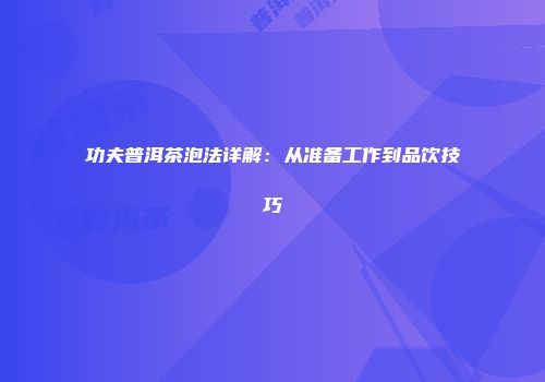 功夫普洱茶泡法详解：从准备工作到品饮技巧