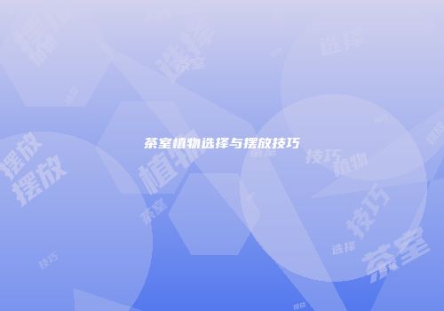 茶室植物选择与摆放技巧