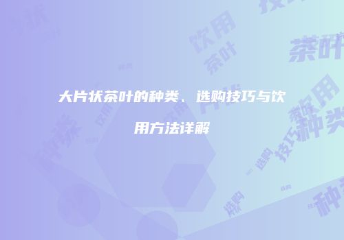 大片状茶叶的种类、选购技巧与饮用方法详解