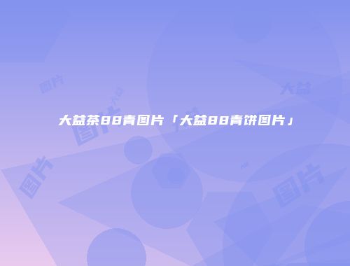 大益茶88青图片「大益88青饼图片」