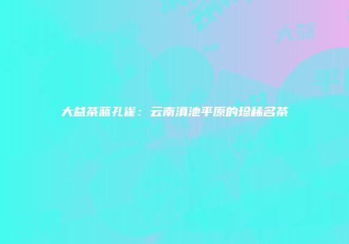 大益茶蓝孔雀：云南滇池平原的珍稀名茶