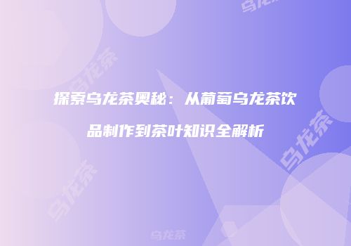 探索乌龙茶奥秘：从葡萄乌龙茶饮品制作到茶叶知识全解析