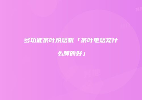 多功能茶叶烘焙机「茶叶电焙笼什么牌的好」