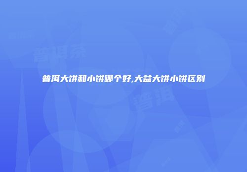 普洱大饼和小饼哪个好,大益大饼小饼区别