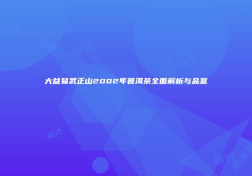 大益易武正山2002年普洱茶全面解析与品鉴