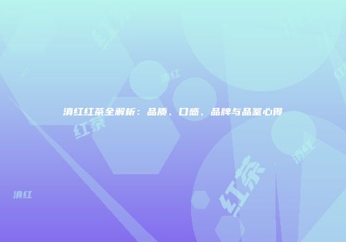 滇红红茶全解析：品质、口感、品牌与品鉴心得