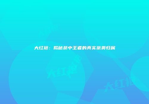 大红袍：揭秘茶中王者的真实茶类归属