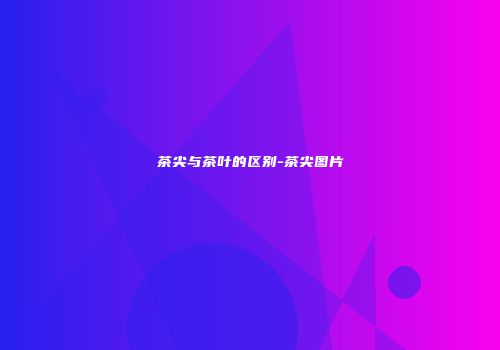 茶尖与茶叶的区别-茶尖图片